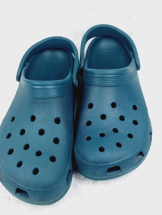 Crocs Men\'s Turbo Teal Classic Adjustable Slip-On Casual Clogs Size 10